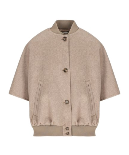 Max Mara Long Sleeve Casual Jacket In Gray