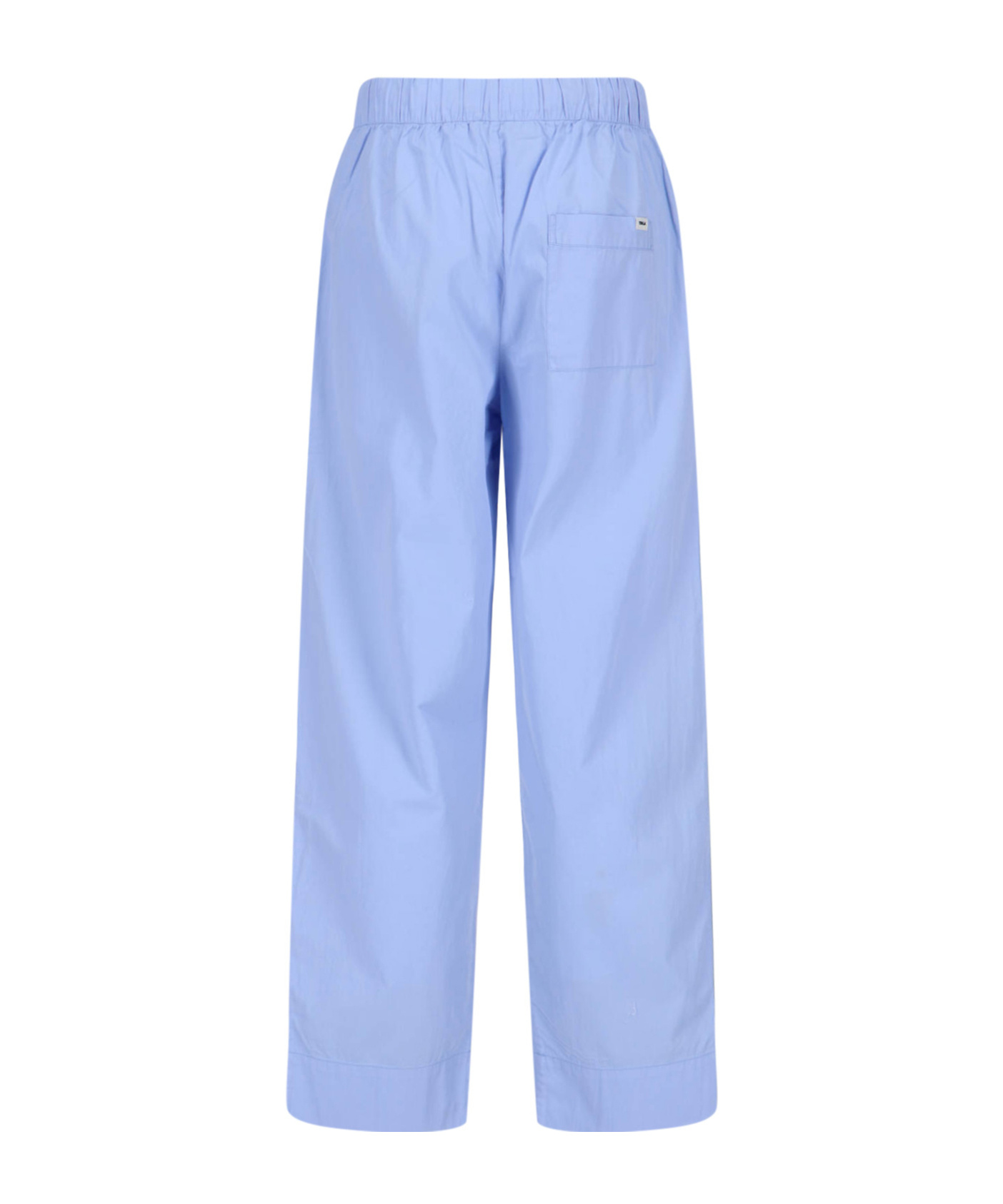Tekla Organic Cotton Poplin Pajama Pants In Blue