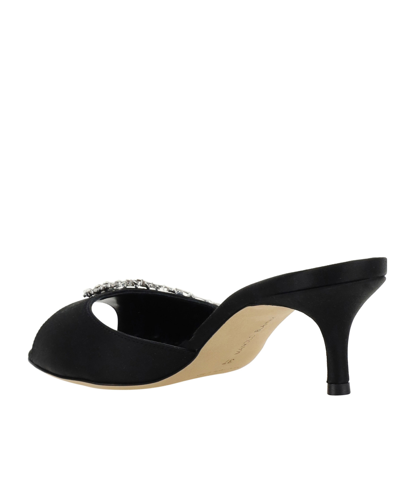 Manolo Blahnik Fabio 50mm Crystal-embellished Sandals In Black