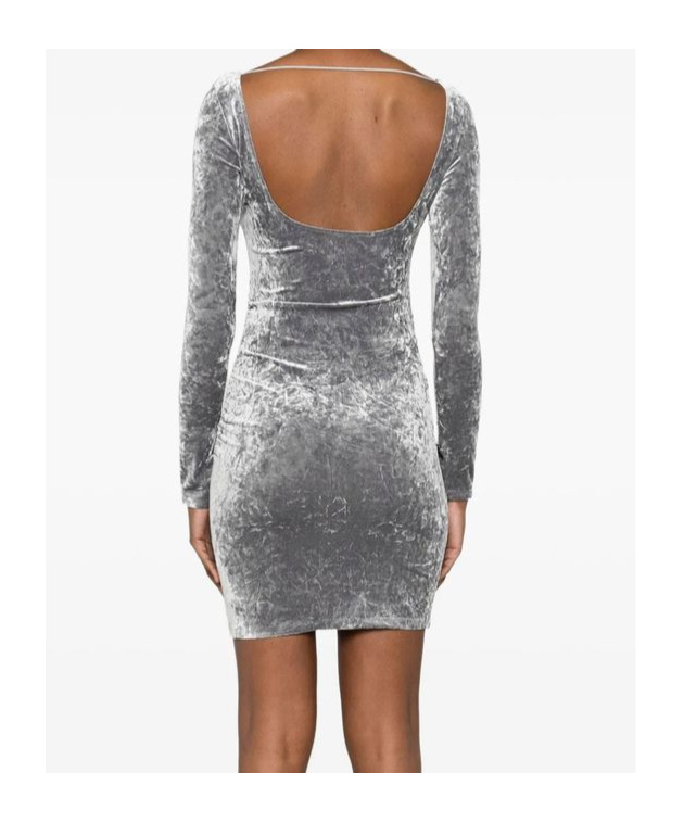 Patrizia Pepe Ruched Mini Dress In Gray