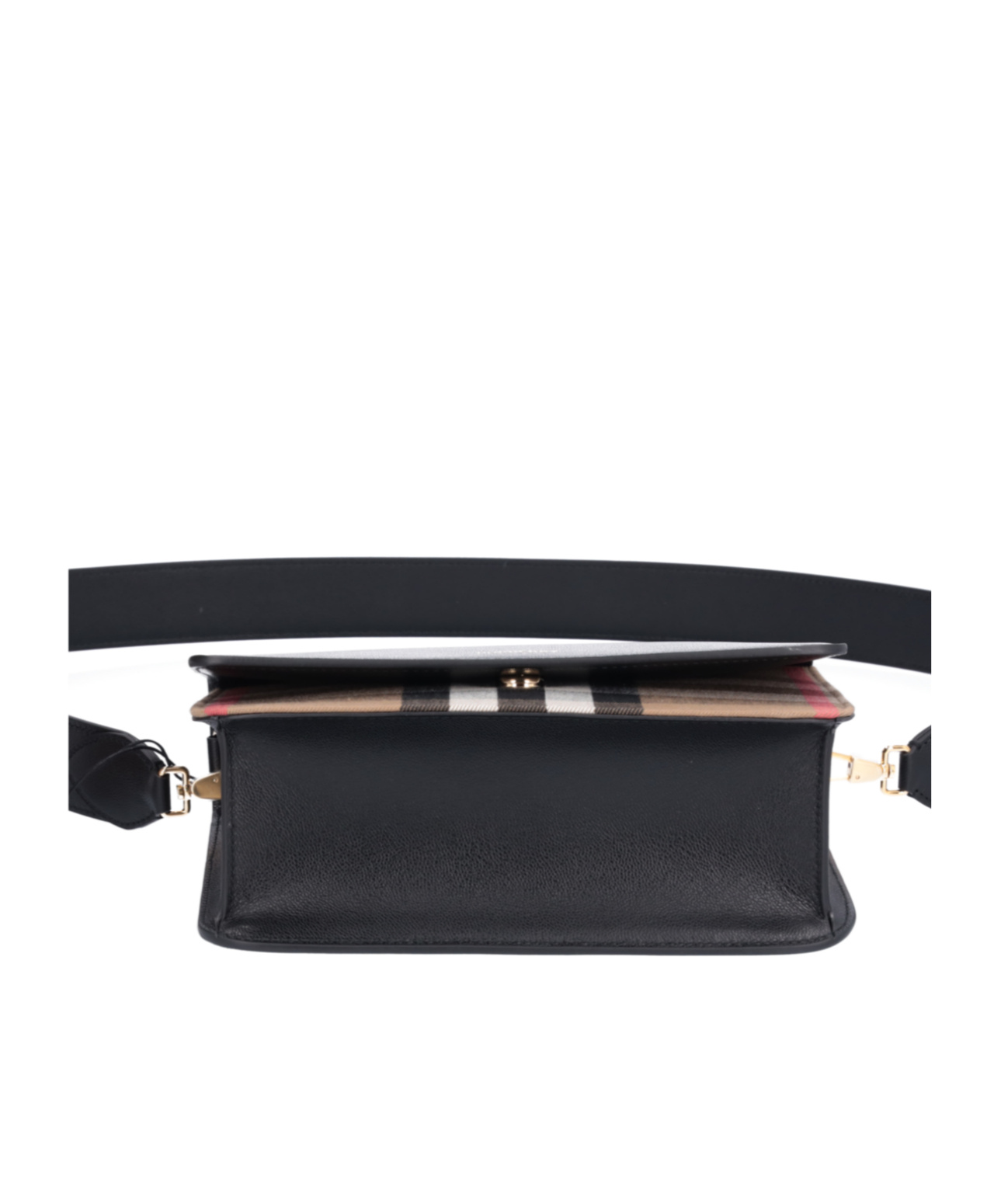 BURBERRY PLAID FLIP SHOULDER BAG