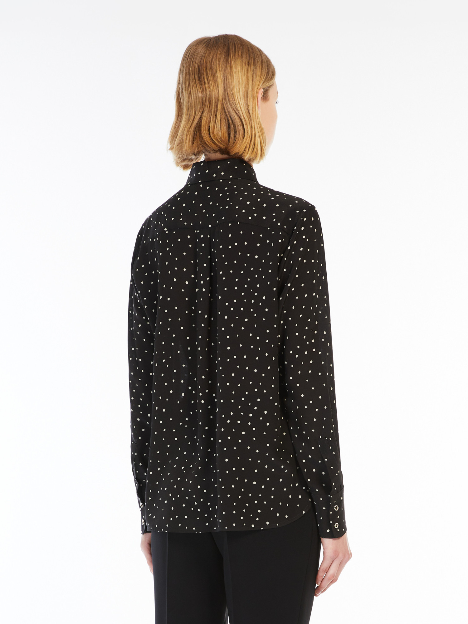Max Mara Studio Pagine Silk Printed Skirt In Black