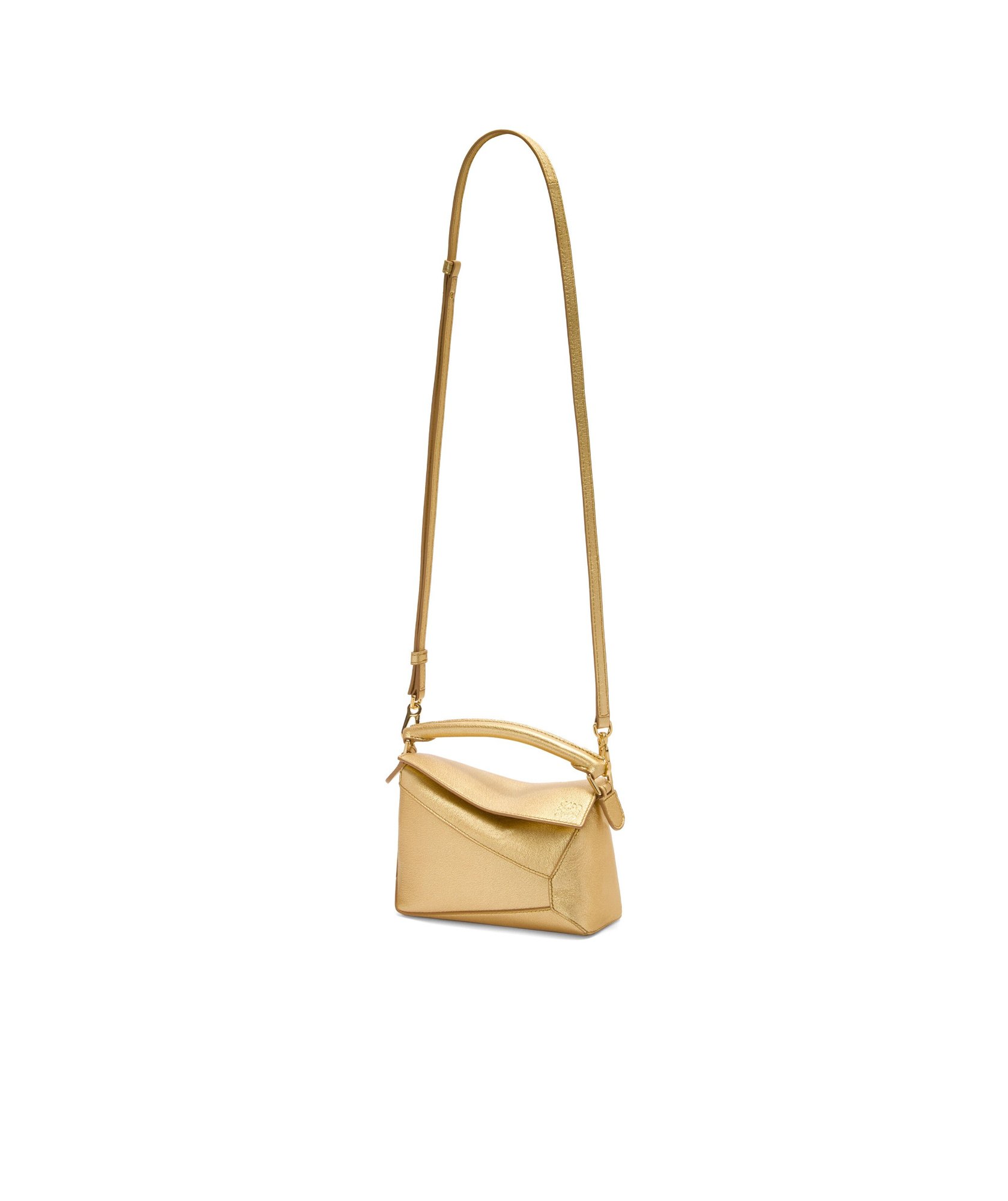 Loewe Small Cubi Anagram Jacquard Canvas And Leather Shoulder Bag In Nude