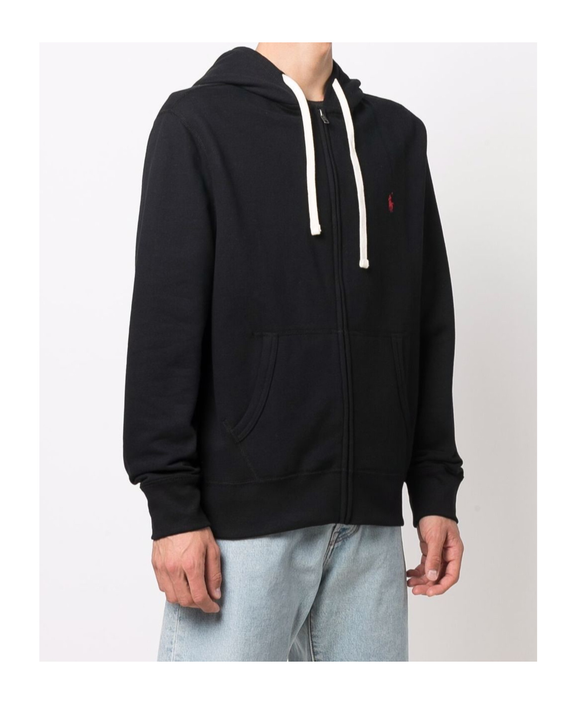 Polo Ralph Lauren Zip Sweatshirt With Front Pockets And Hood In Blue