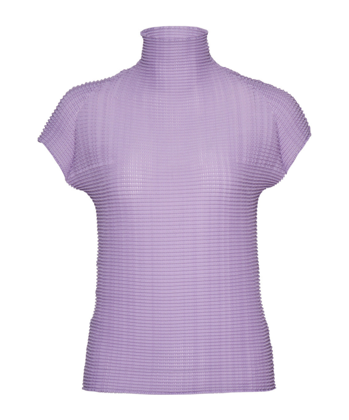 ISSEY MIYAKE STAND-NECK SHORT-SLEEVE BLOUSE