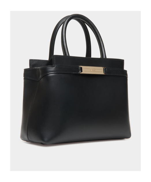 Bally Structured Leather Shoulder Bag Top Handle