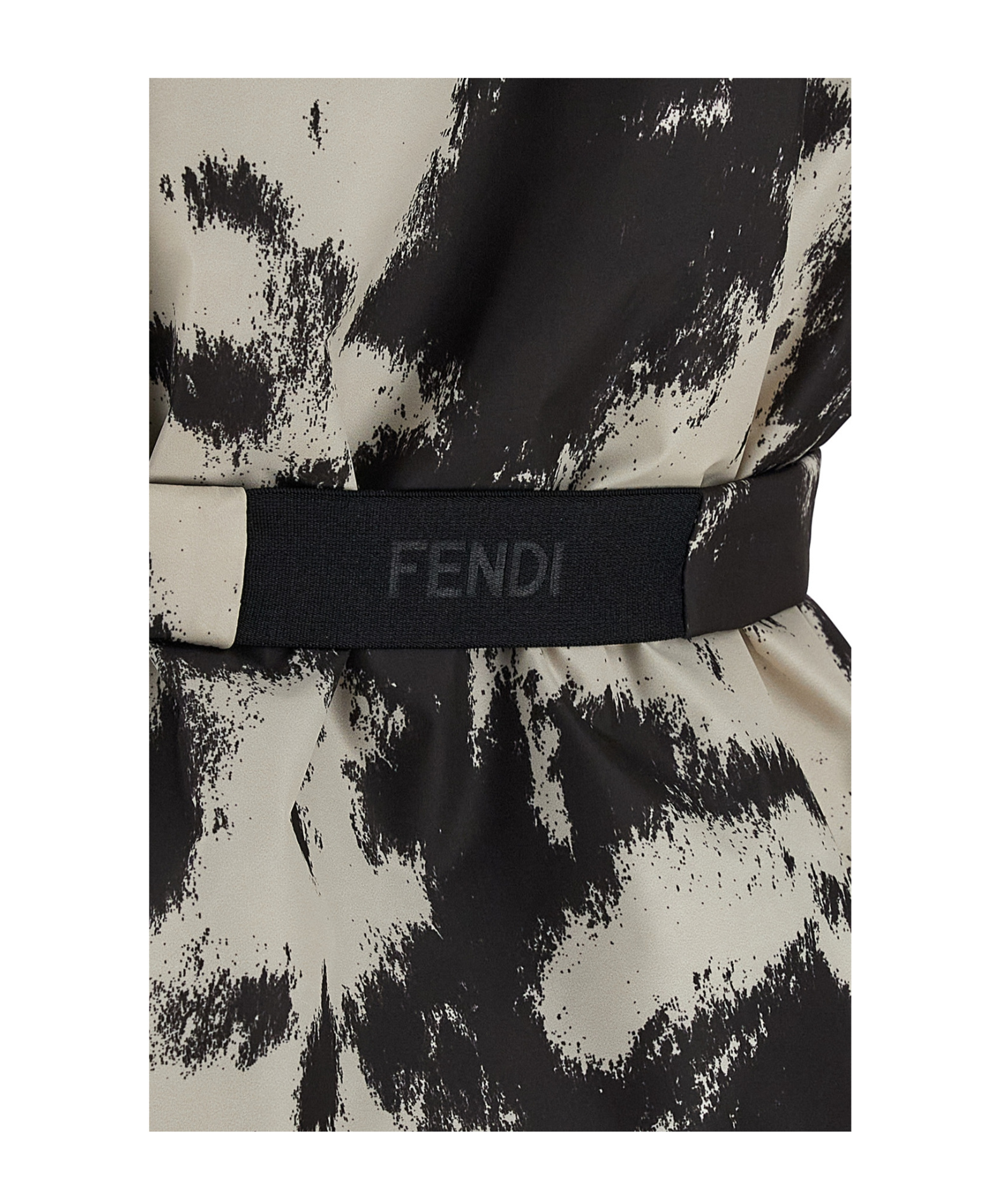 Fendi Frosted Fauna Puffer Jackets Multicolor In Black