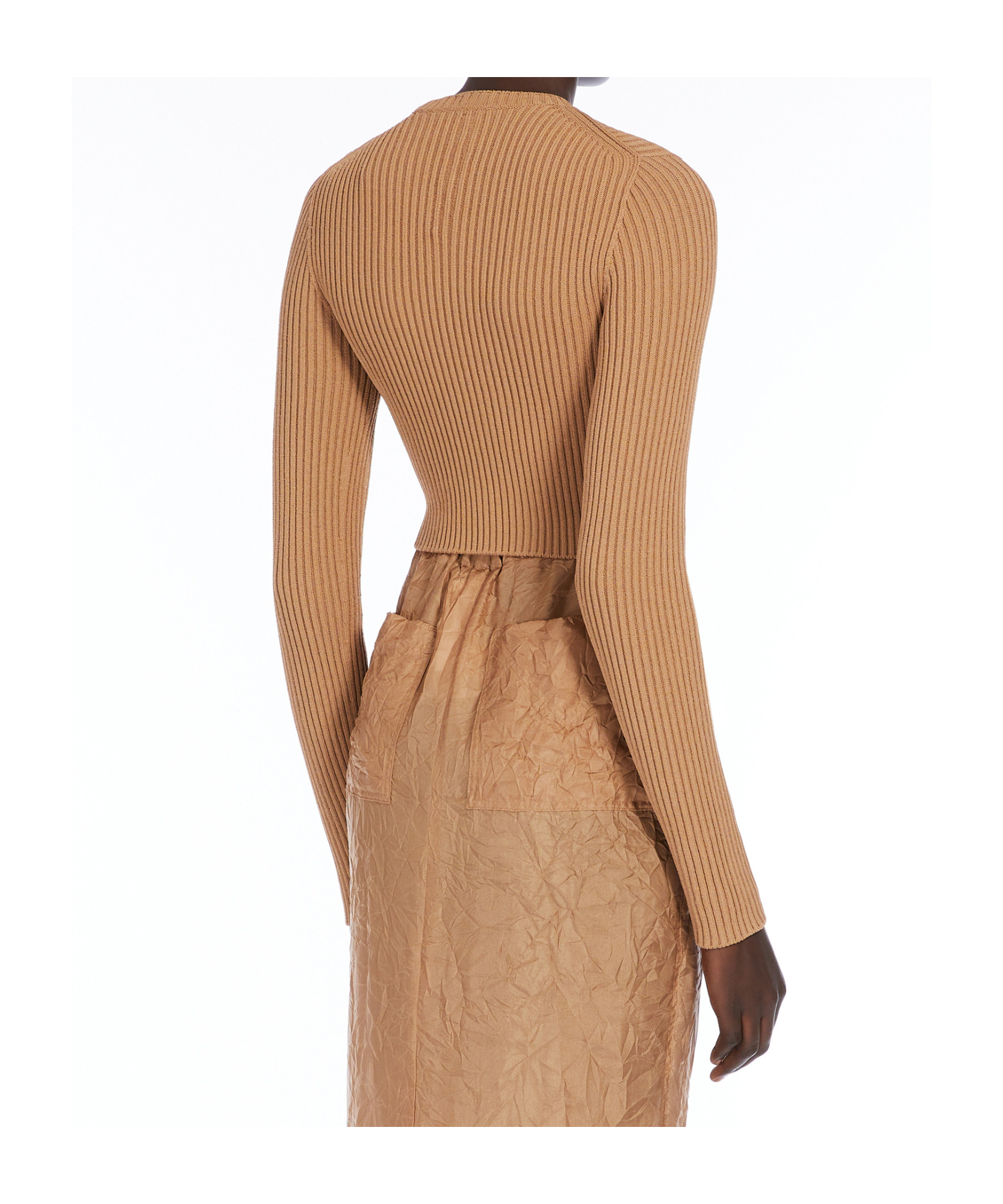 Max Mara Round-collar And Long-sleeved Sweater In Nude