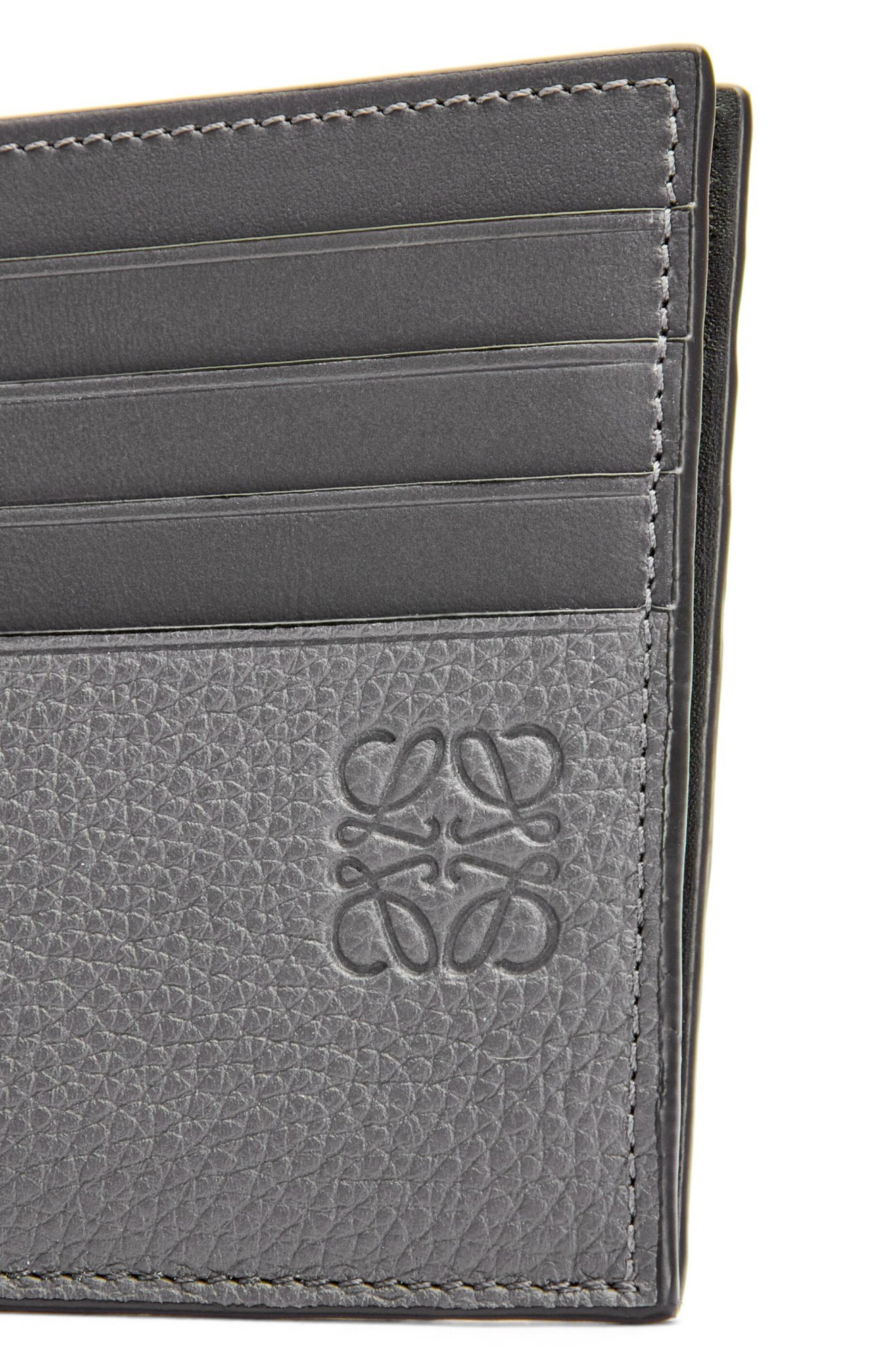 Loewe Men's Open Plain Cardholder In Gray