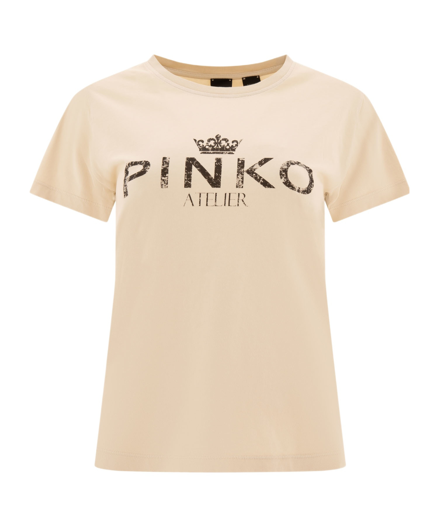 Pinko Woman T-shirt Beige Size L Cotton In Nude