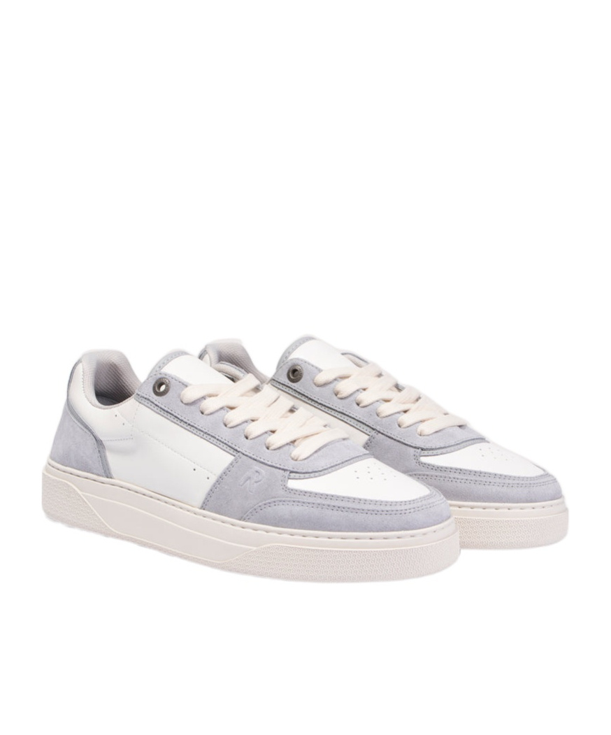Represent Sneakers Initial In Bicolor In Pelle E Pelle Scamosciata Uomo In Light Grey/ Flat White