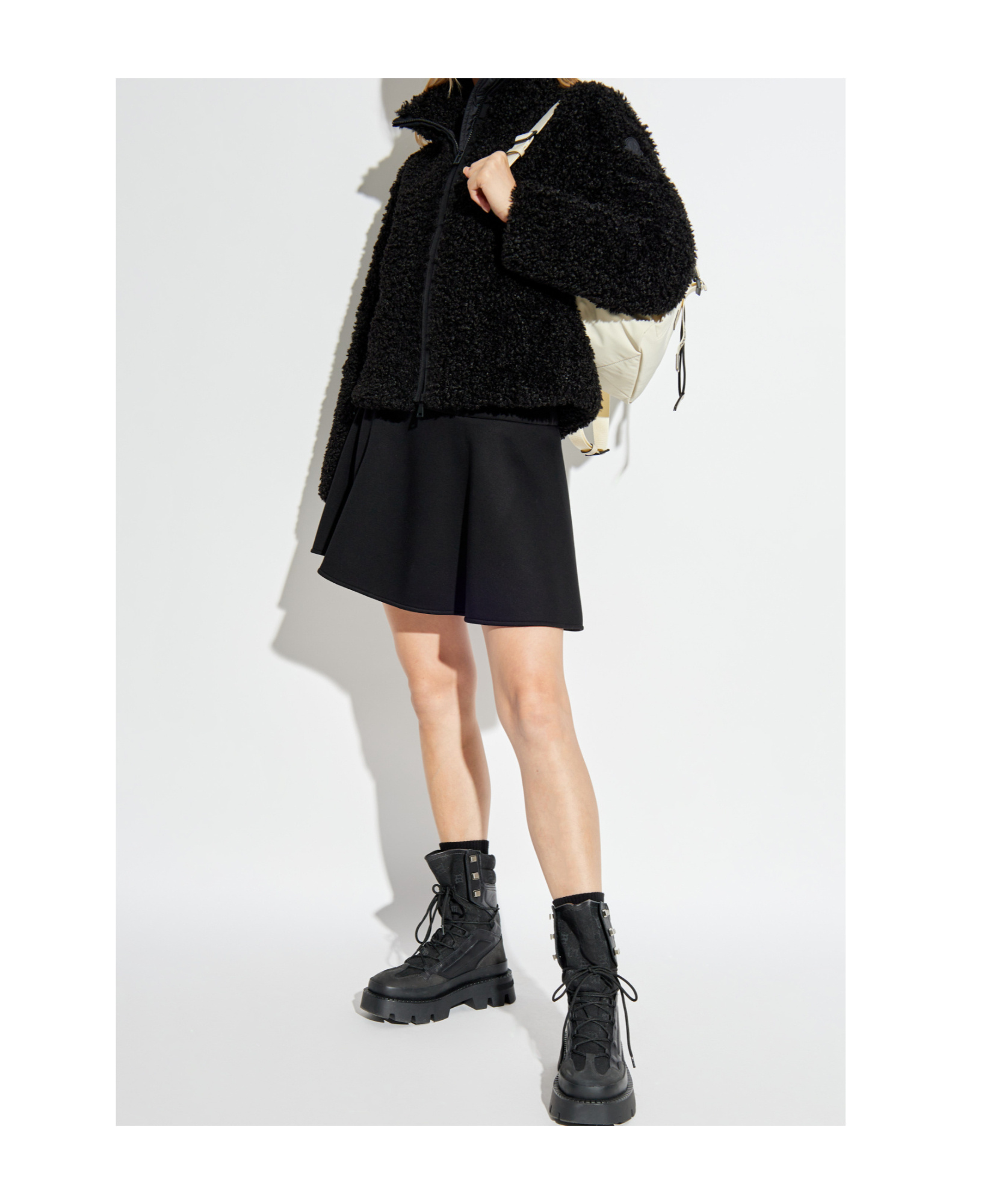 Moncler Neoprene Mini Skirt In Black