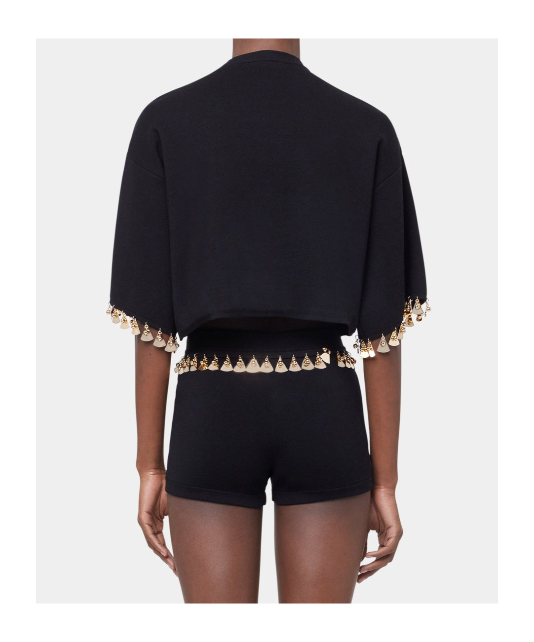 RABANNE KNITTED CROPPED T-SHIRT