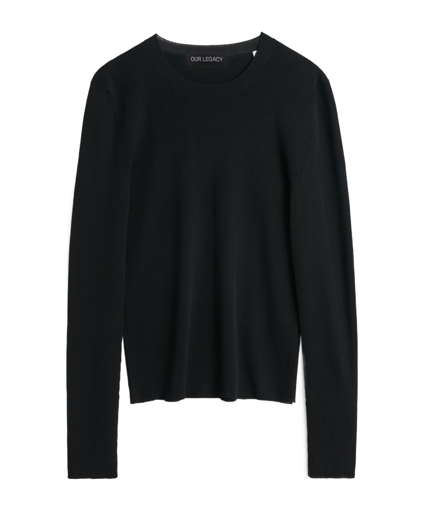 Shop Our Legacy Ribbed Long-sleeve Top In Black