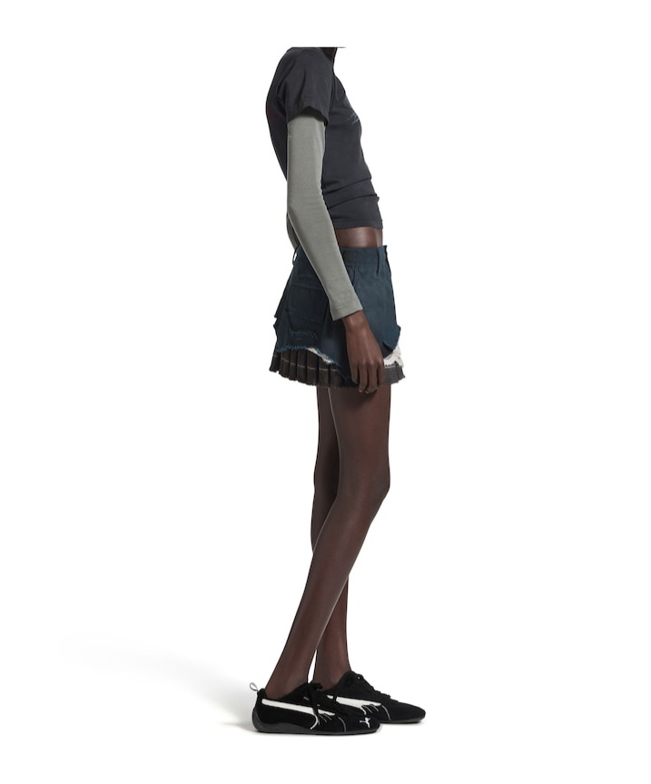 Balenciaga Women's Patched Cargo Skirt In Anthracite In Black