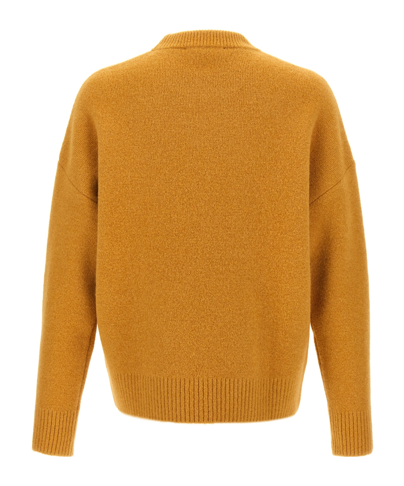 Ami Alexandre Mattiussi Ami Ami De Coeur Logo Intarsia-knit Jumper In Orange
