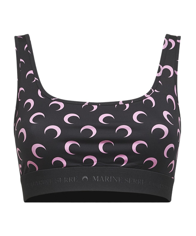 Marine Serre Moon Print Knitted Sports Vest In Black