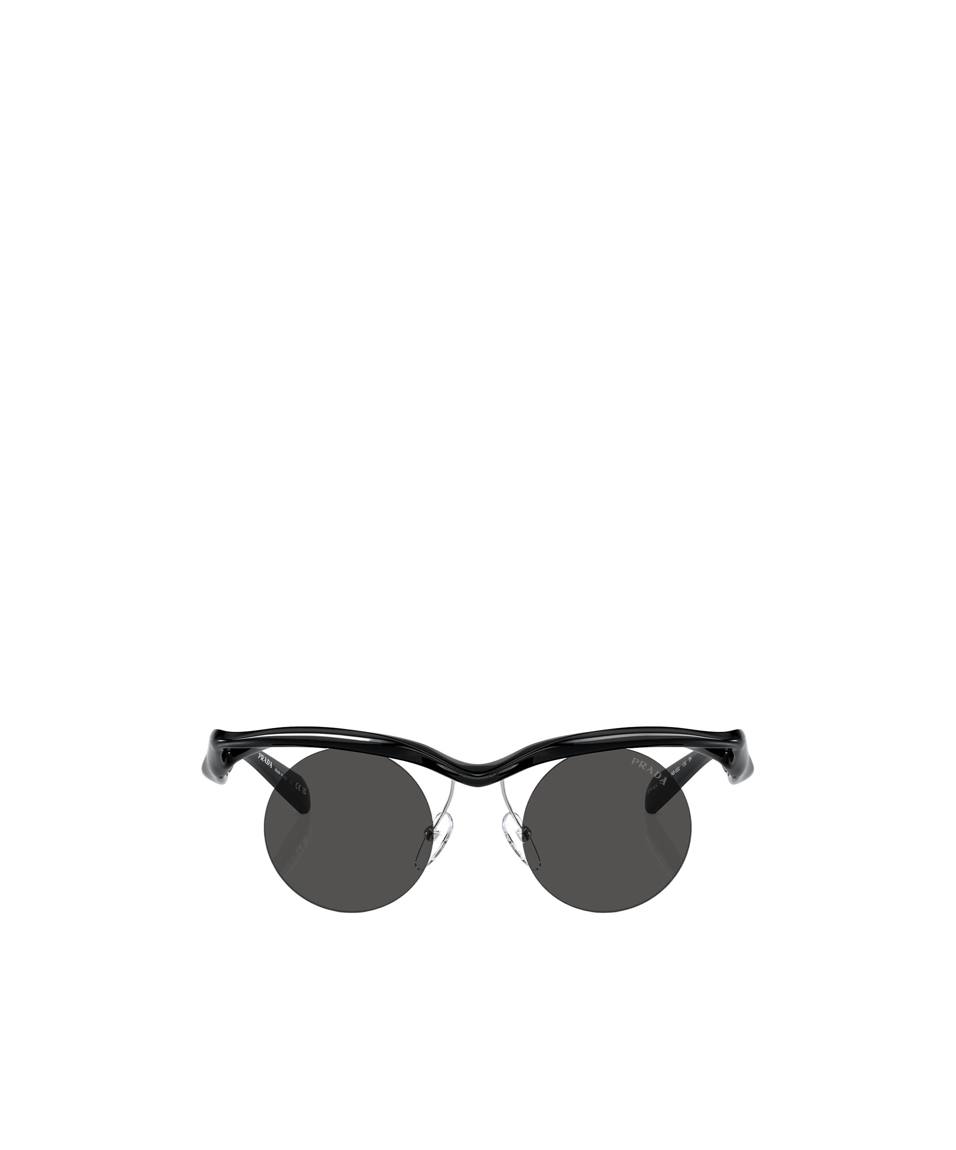 Prada Eyewear Round Frame Sunglasses In Black