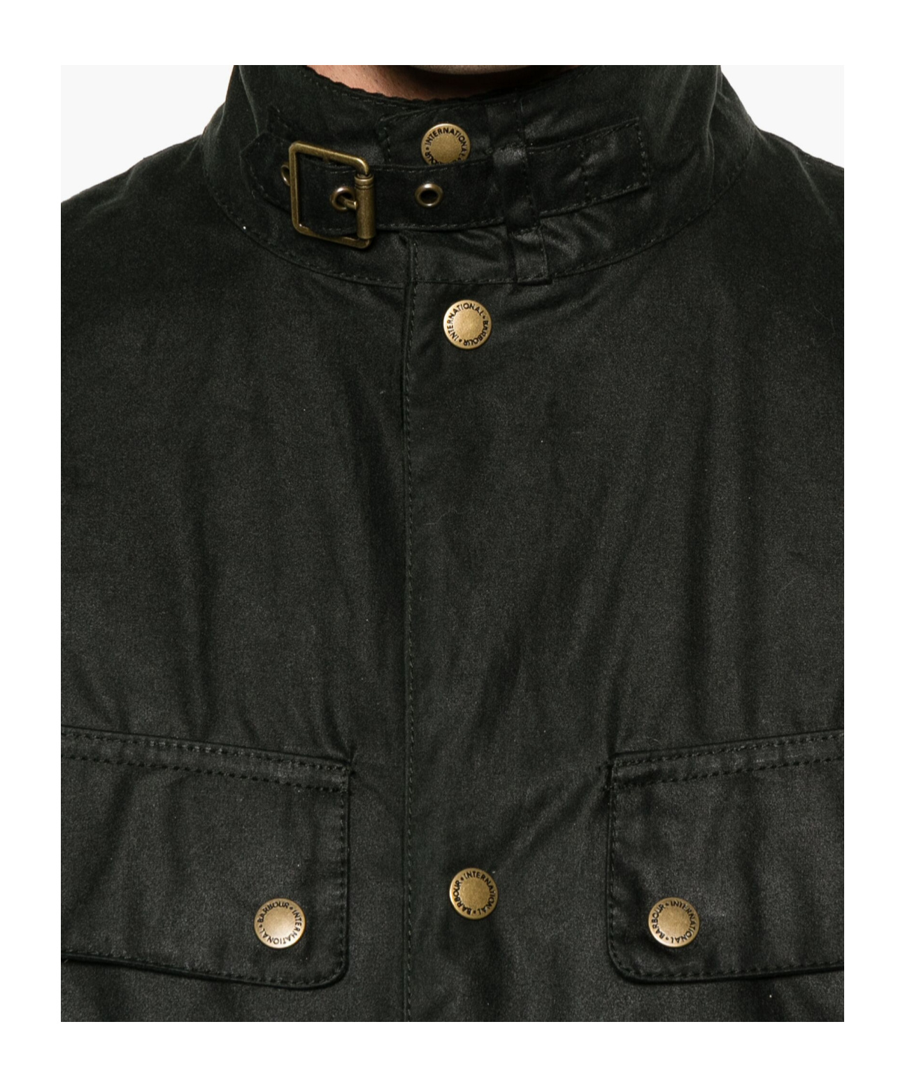 Barbour Button-up Jacket In Black