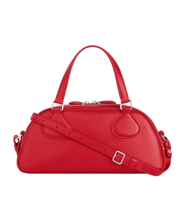 Courrèges Friday Bowling Top Handle Bag In Red