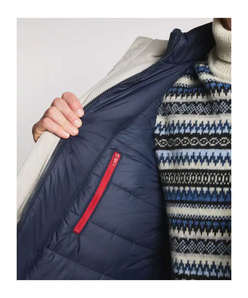 Fay Padded Hooded Coat In White