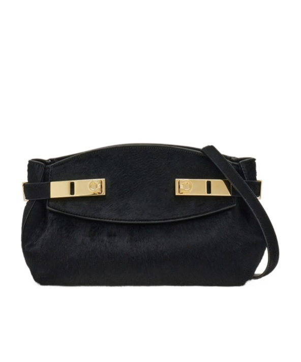 Ferragamo Black Hug Soft Xs Crossbody Bag In Black