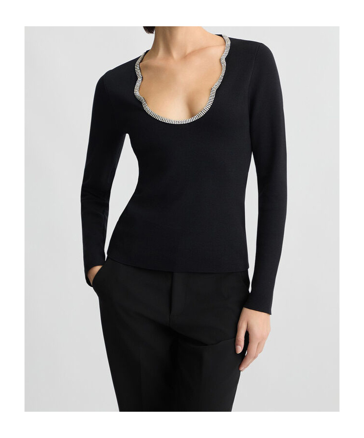 Liu •jo Liu Jo Embellished Jumper In Black