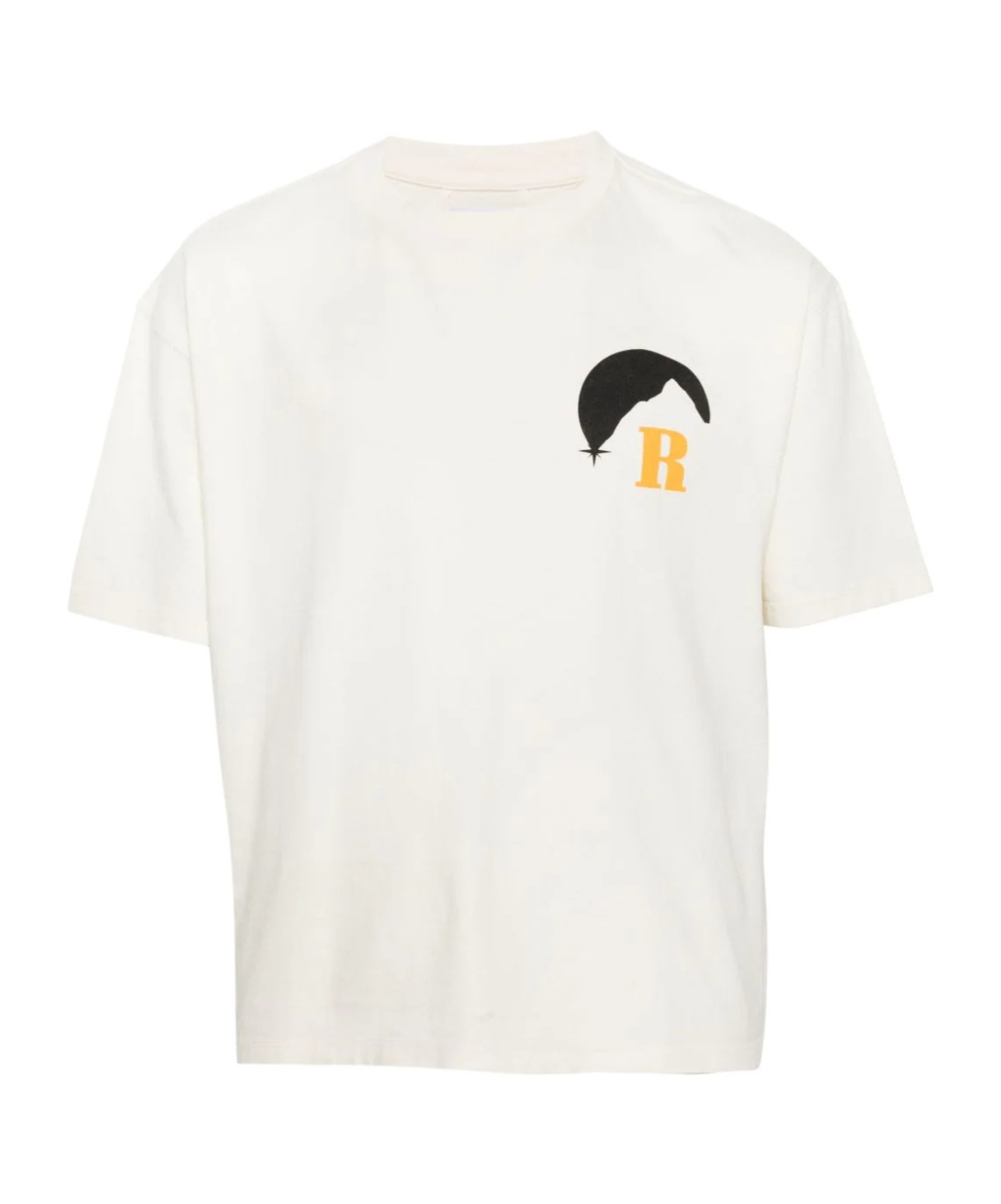 Rhude Moonlight-print Cotton T-shirt In White