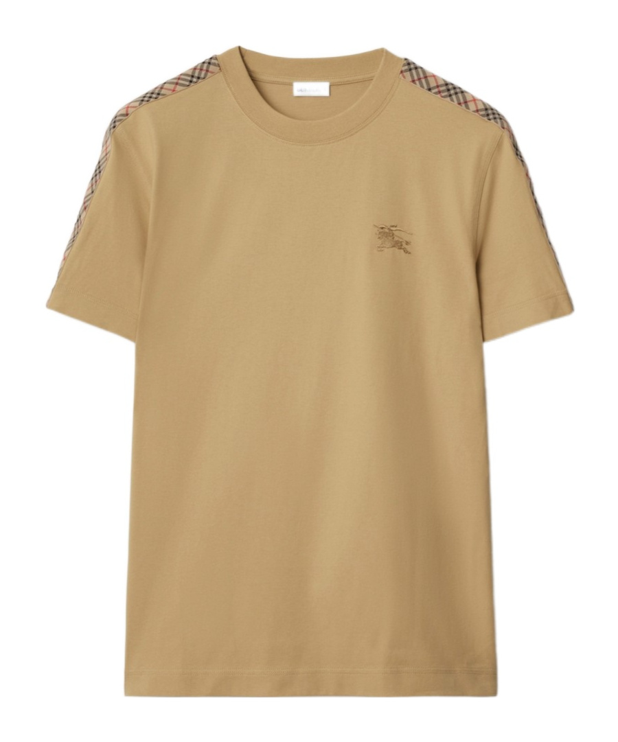 Burberry Cotton Short-sleeved T-shirt In Dark Grape Color