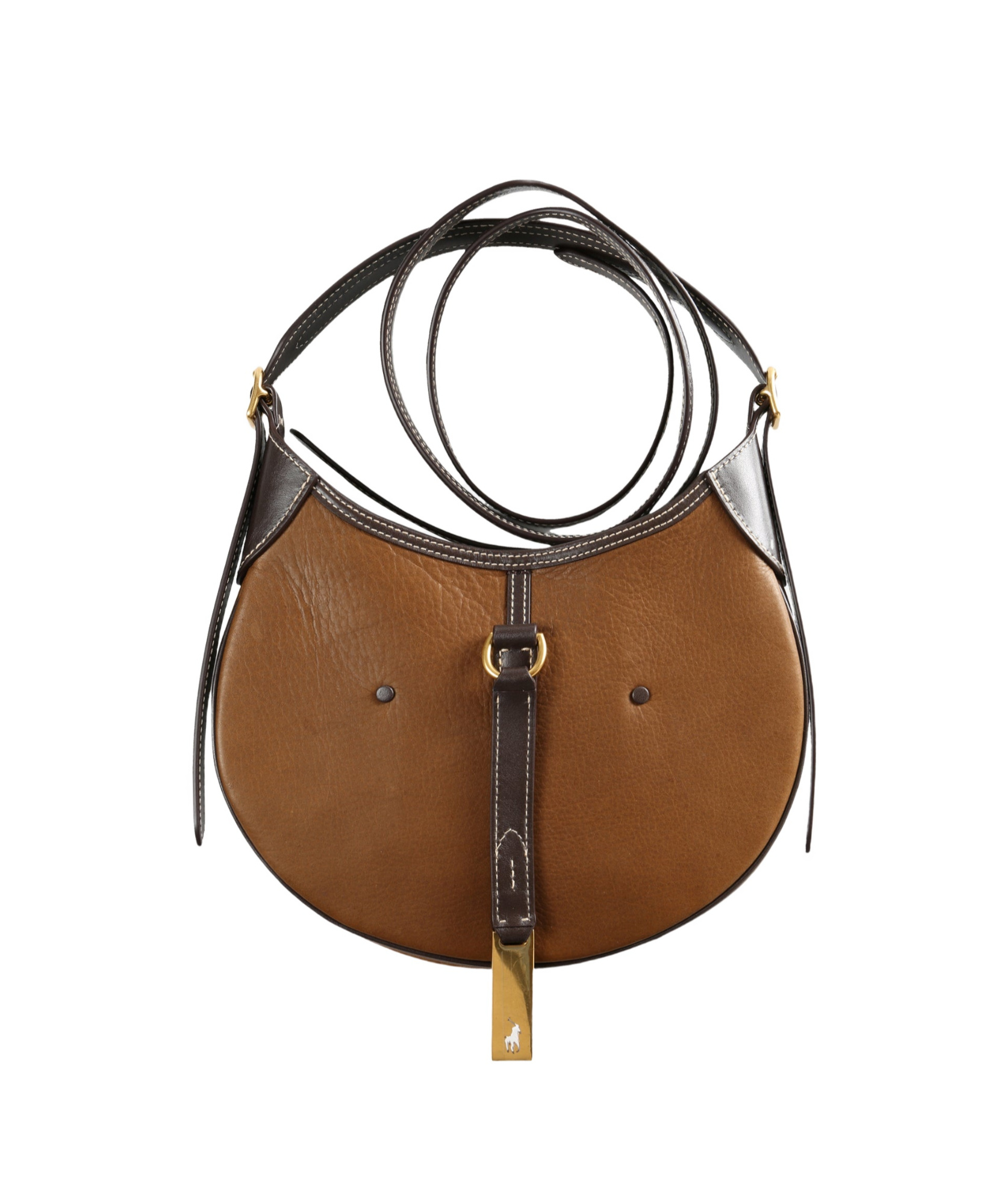 Polo Ralph Lauren Adjustable Handle Shoulder Bag In Brown