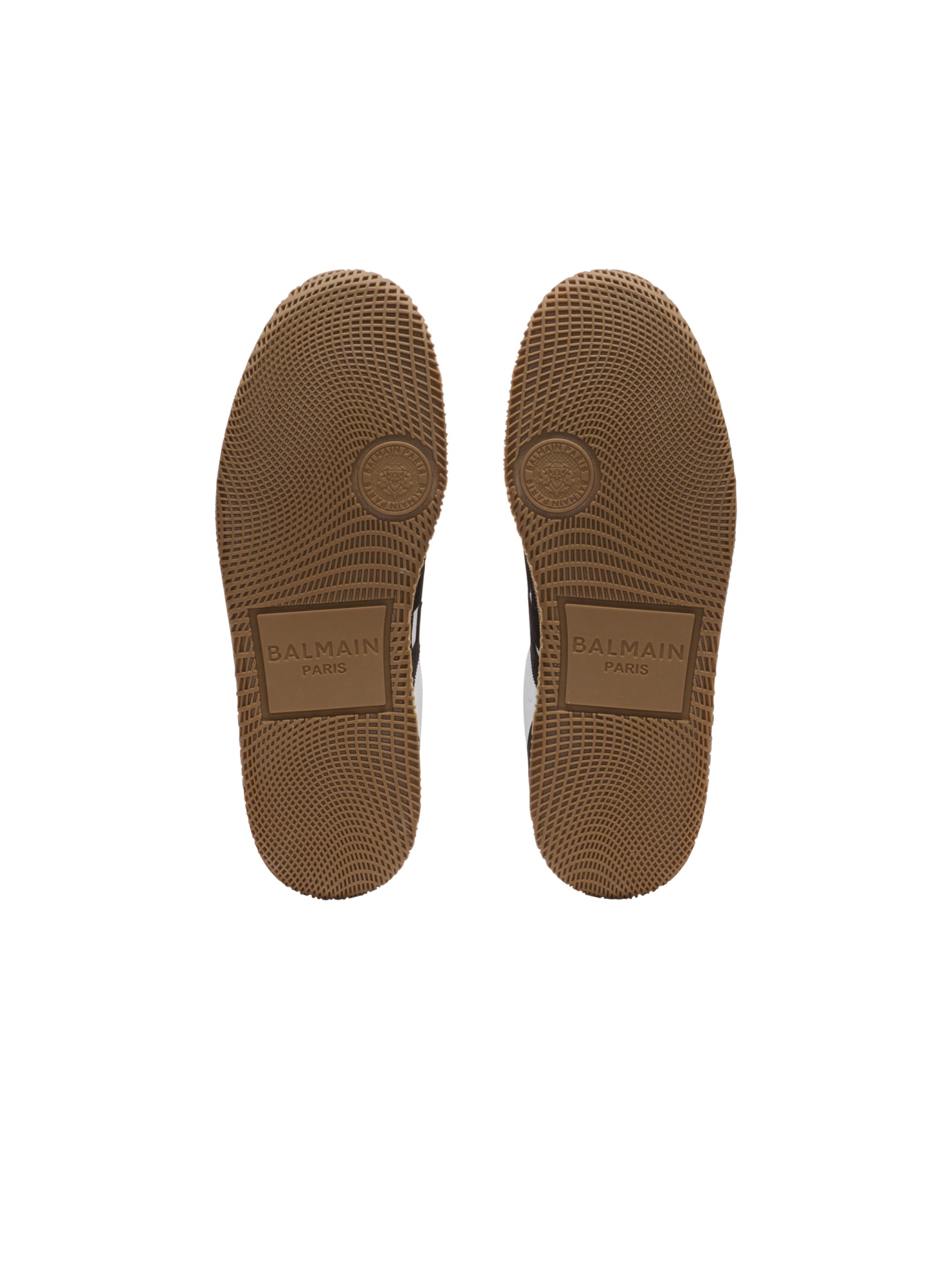 Balmain Swan Trainers In Calfskin And Suede In Black