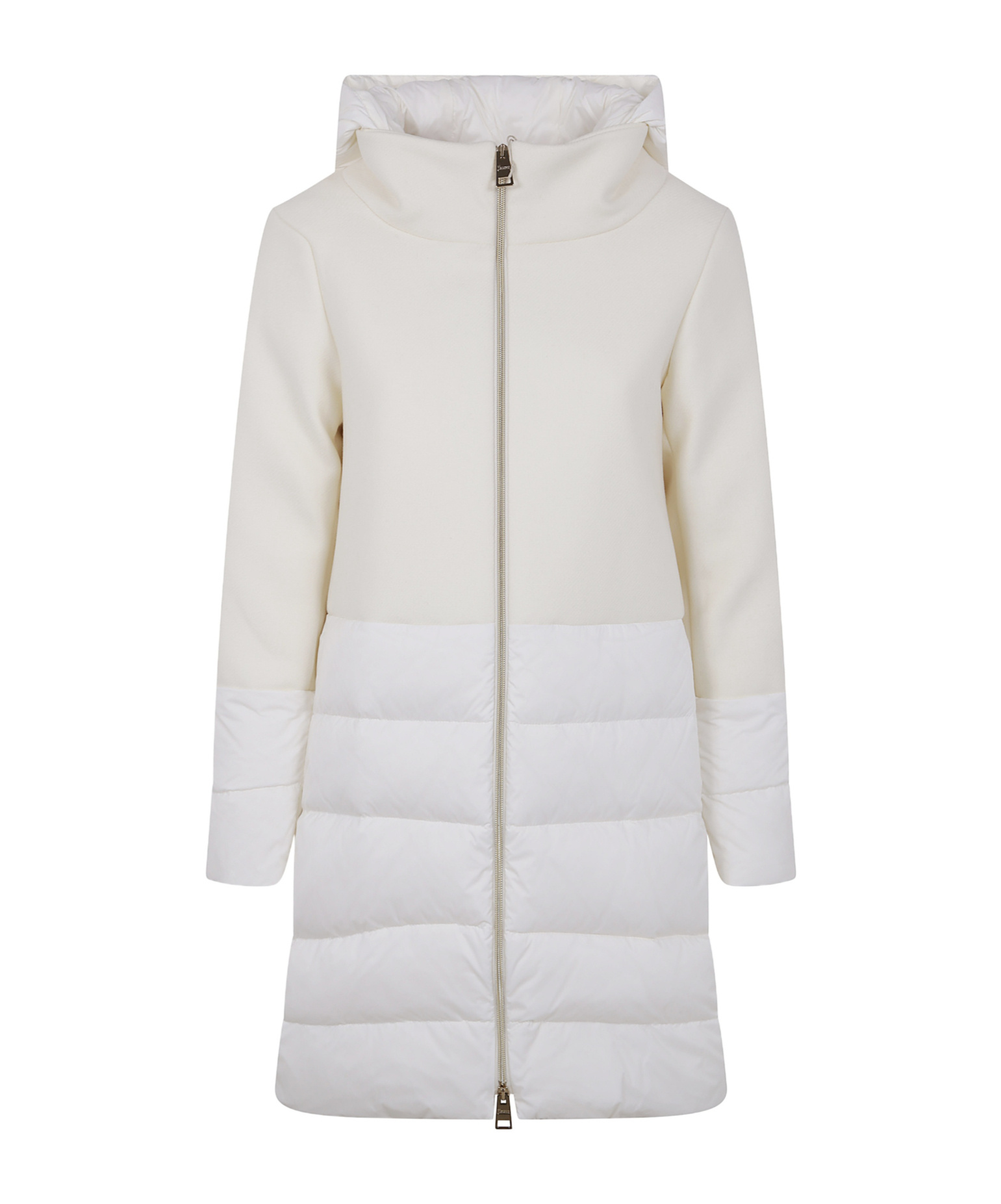 Herno Mix Fabric Medium Jacket In White