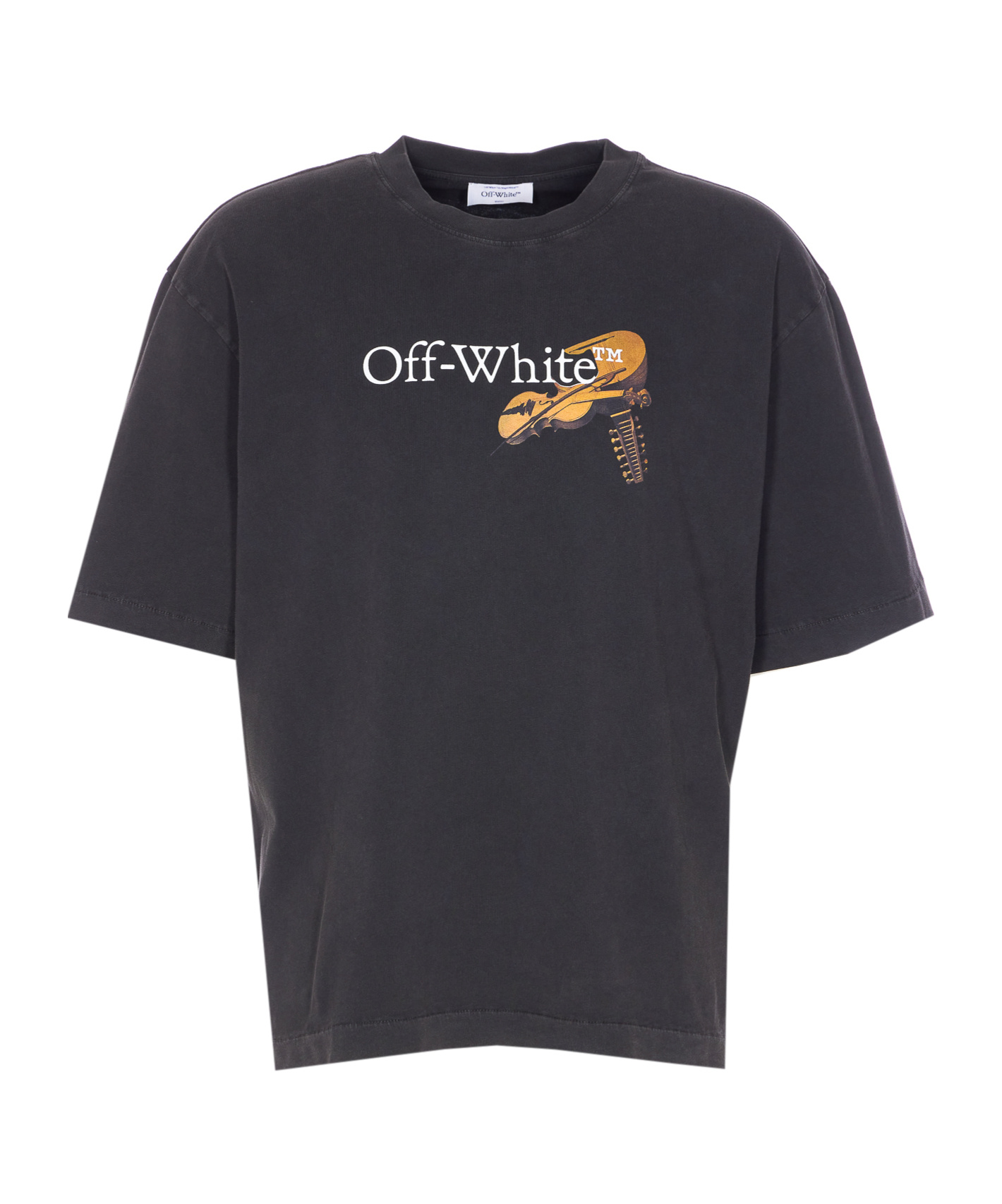 Off-white Cupid Arrow Skate Graphic T-shirt In Black