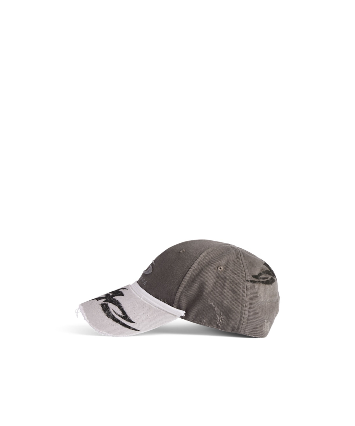 Balenciaga Patch Sunshade Hat In Gray