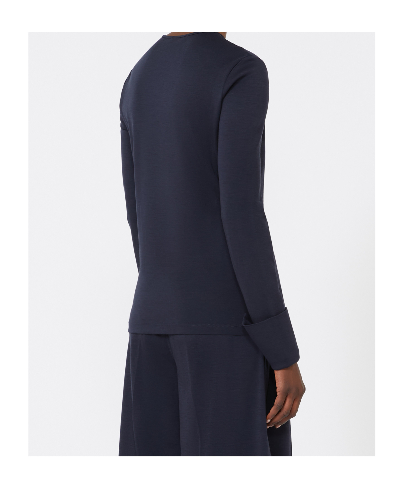 Max Mara Wool Jersey T-shirt In Black