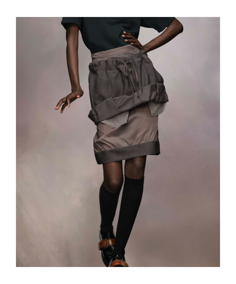Maison Margiela Layered Skirt In Black