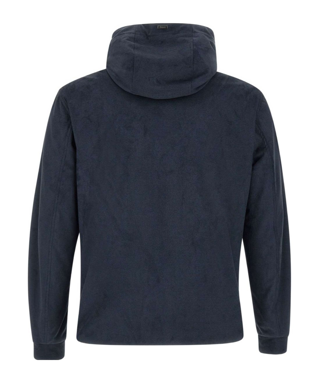 Herno Tailored Blue Coat With Zip-up Front In Blue