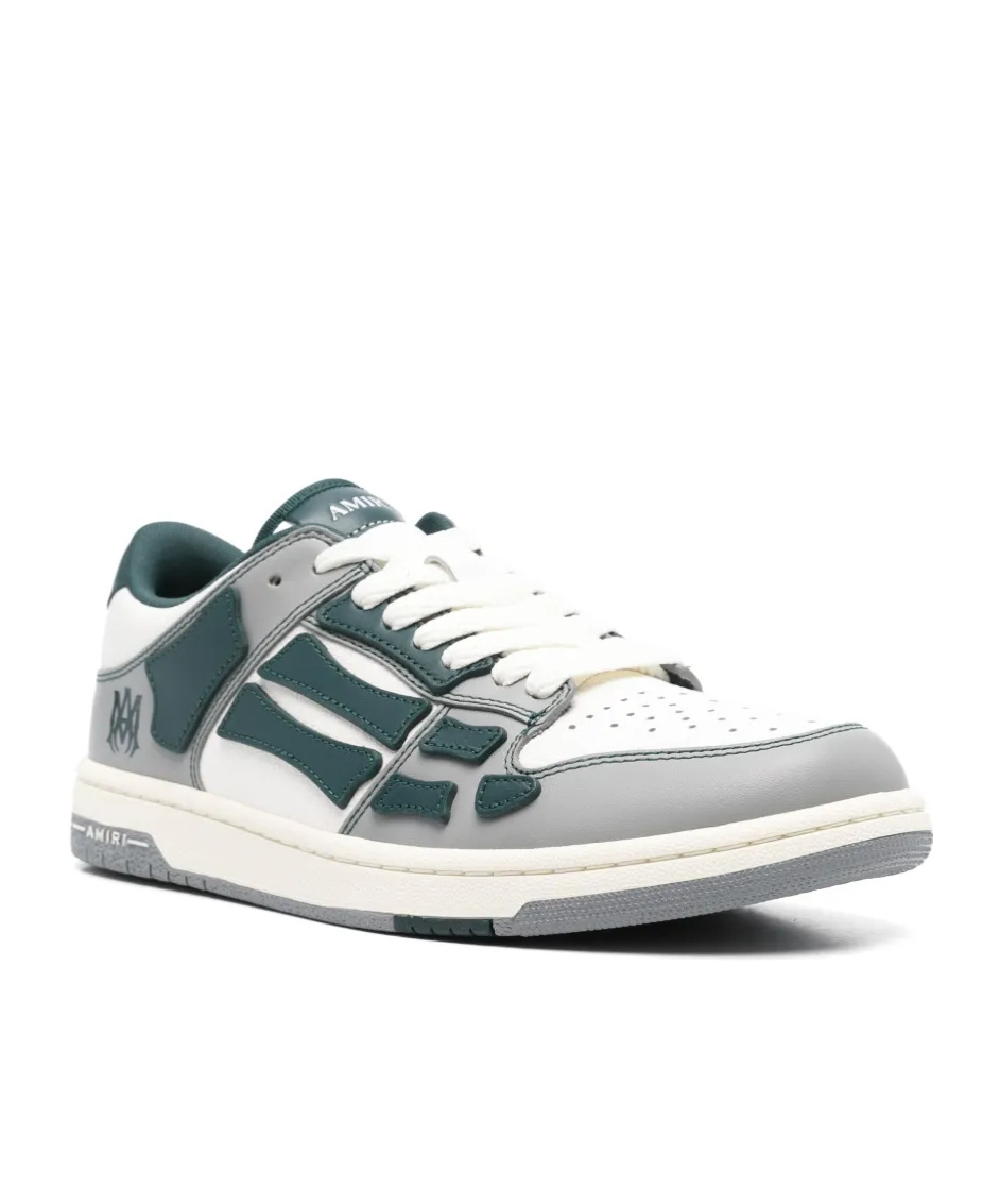 Amiri Varsity Skel Lace-up Sneakers In White