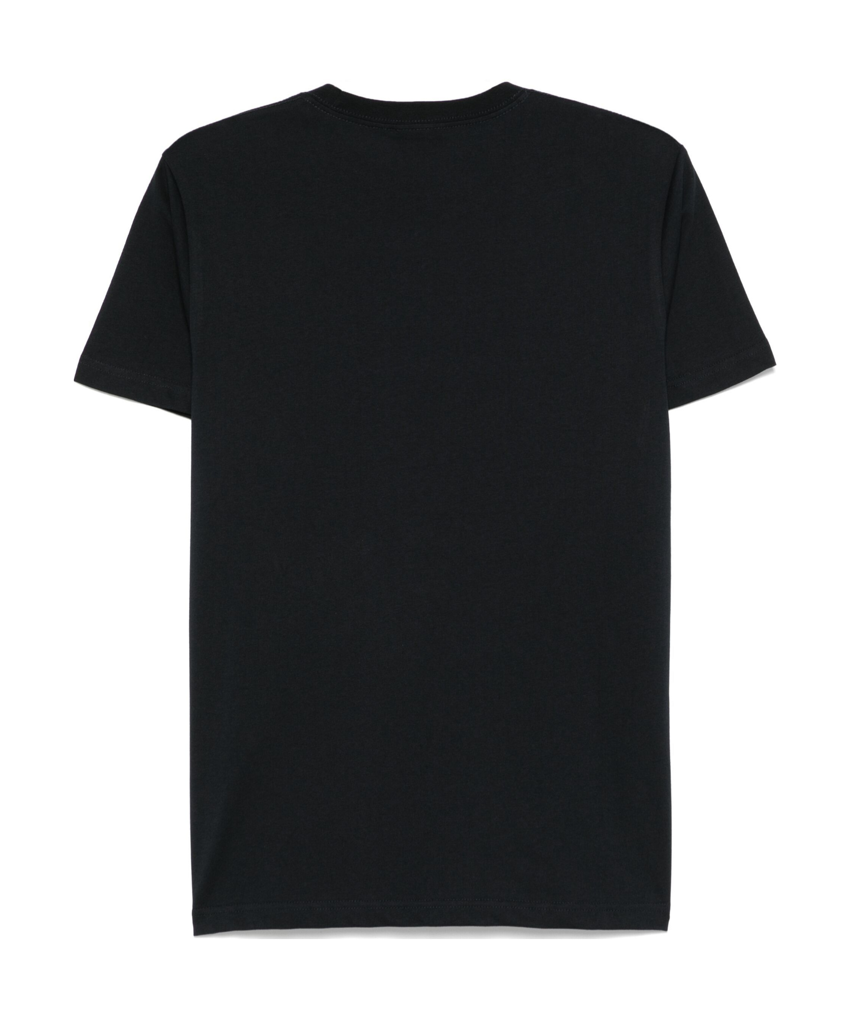 Ps By Paul Smith Navy Blue Crewneck Logo Print T-shirt In Black