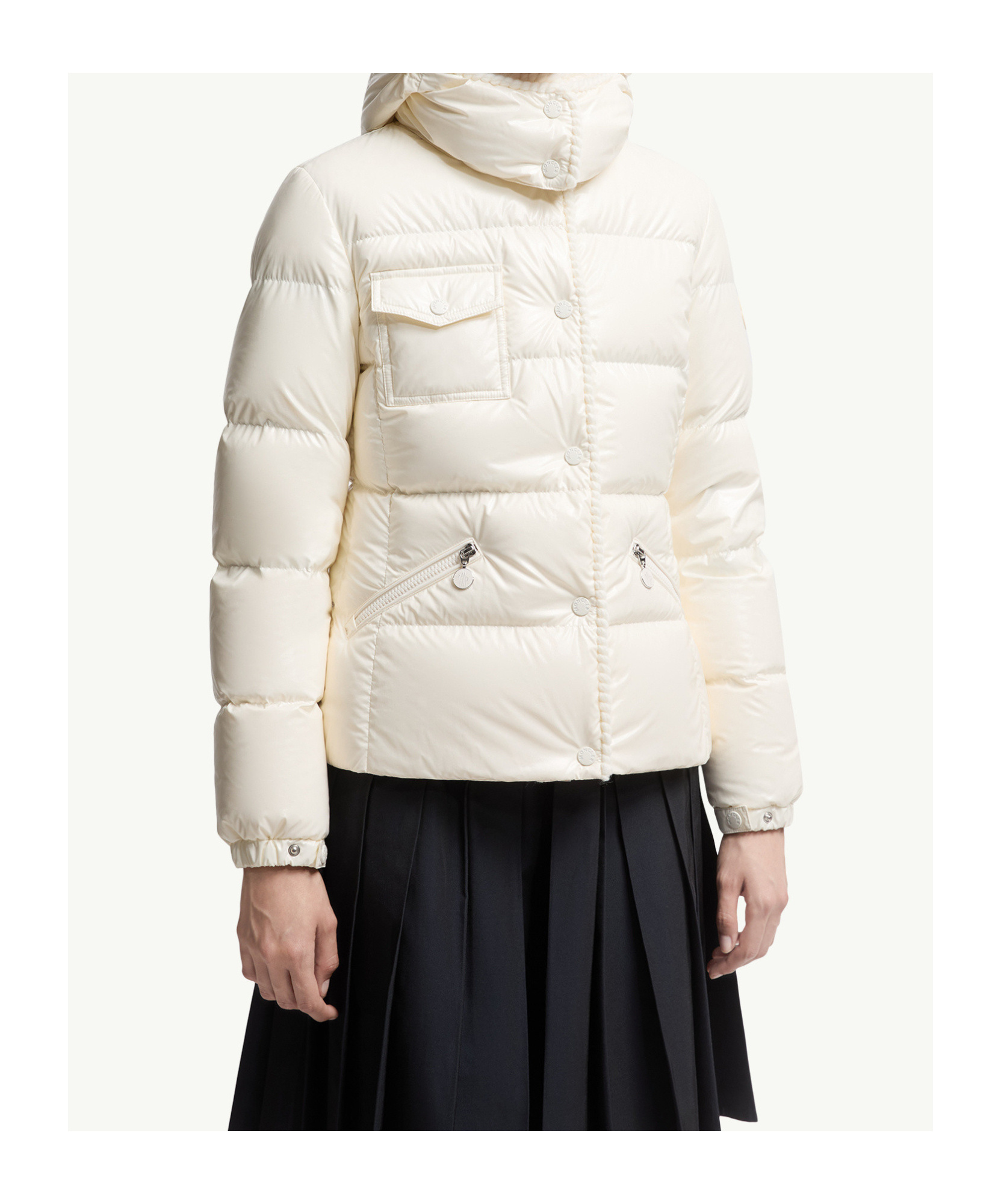 Moncler Long Sleeve Down Jacket In White