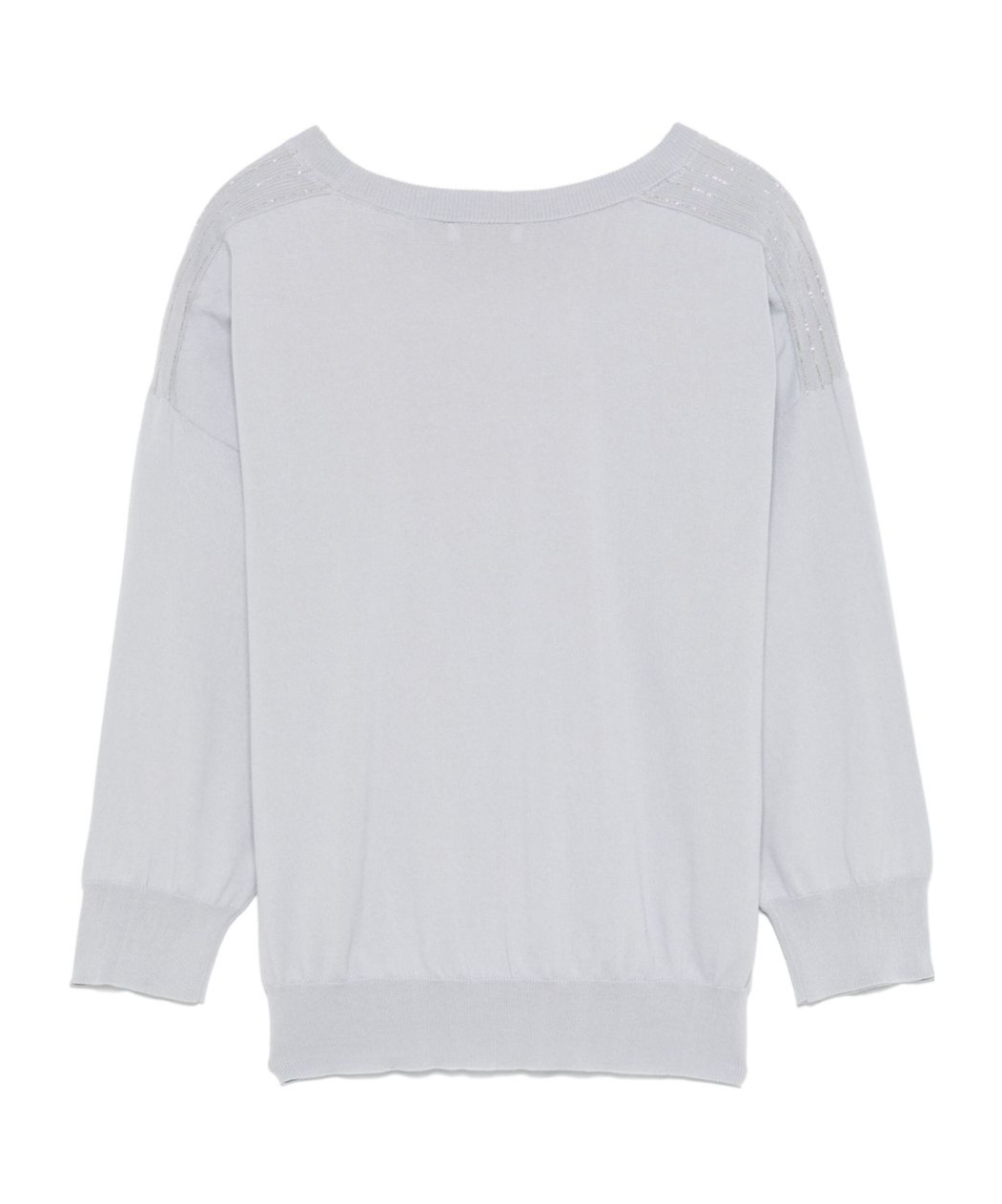Shop Peserico Sequin-embellished Knit Top