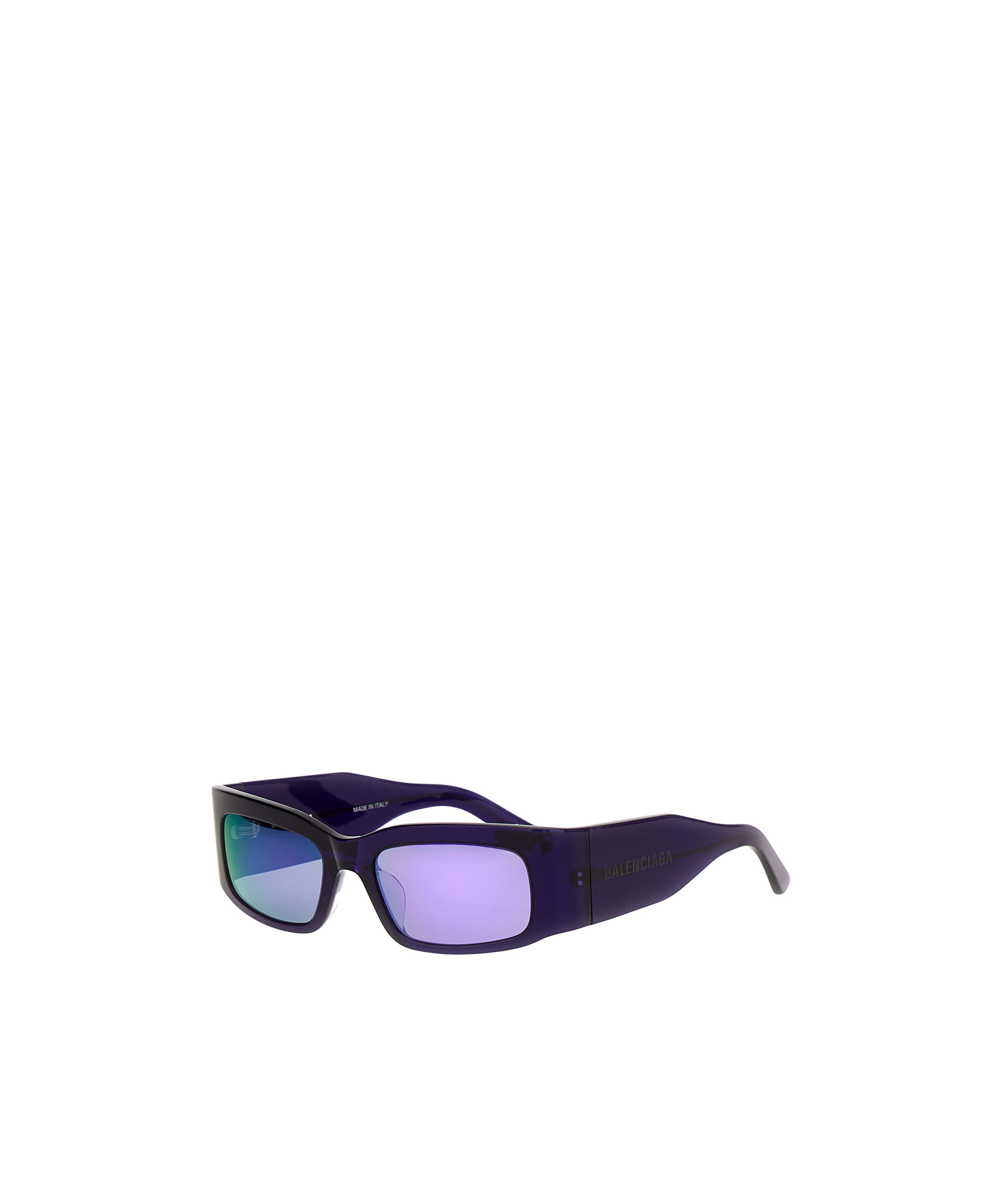 Balenciaga 'rectangle De Papier' Sunglasses In Blue
