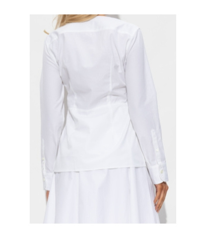 Jacquemus Womens White Tore Cinched Cotton-poplin Shirt In Gray