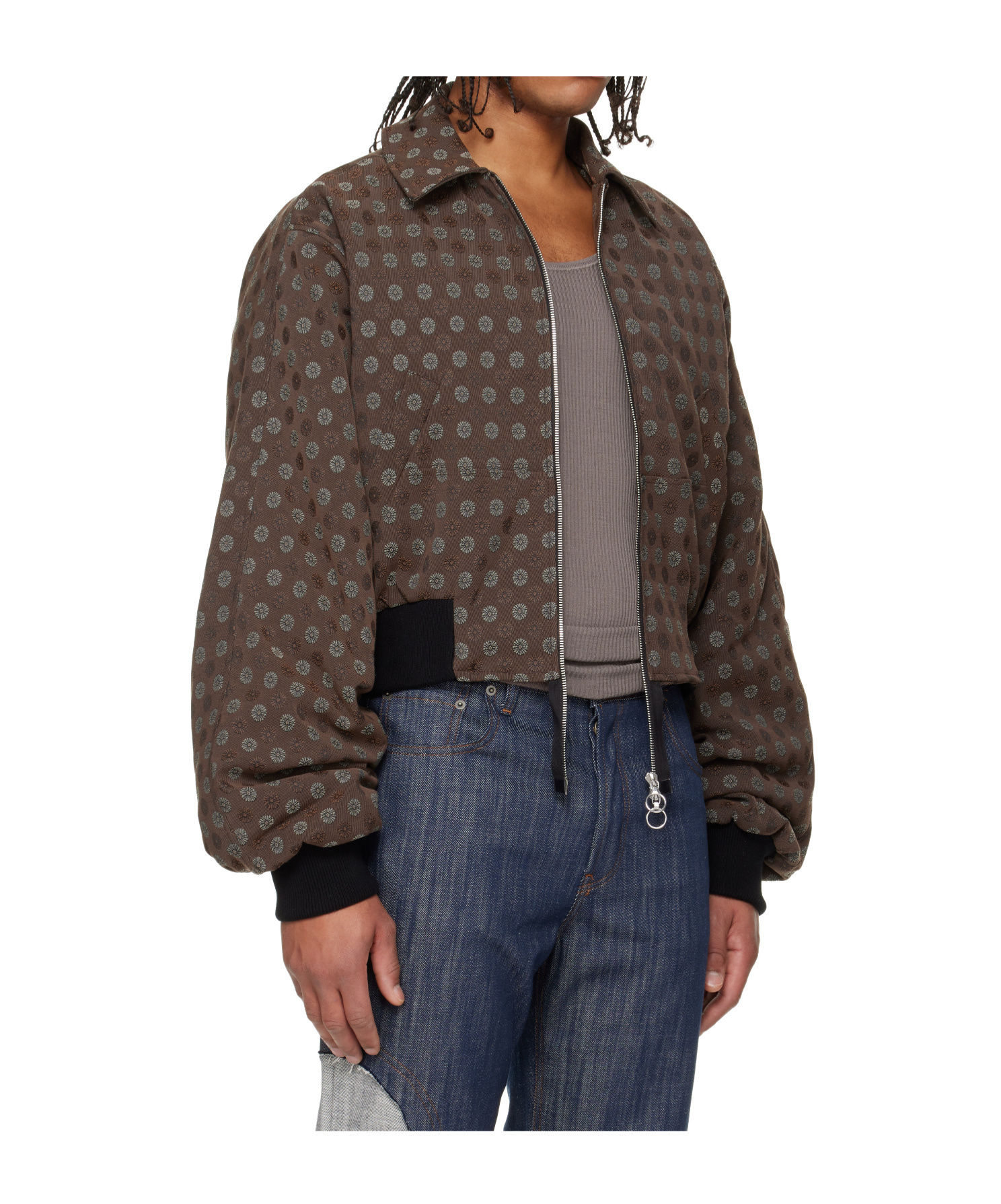 Edward Cuming Bottom-heavy Bomber Jacket In Brown
