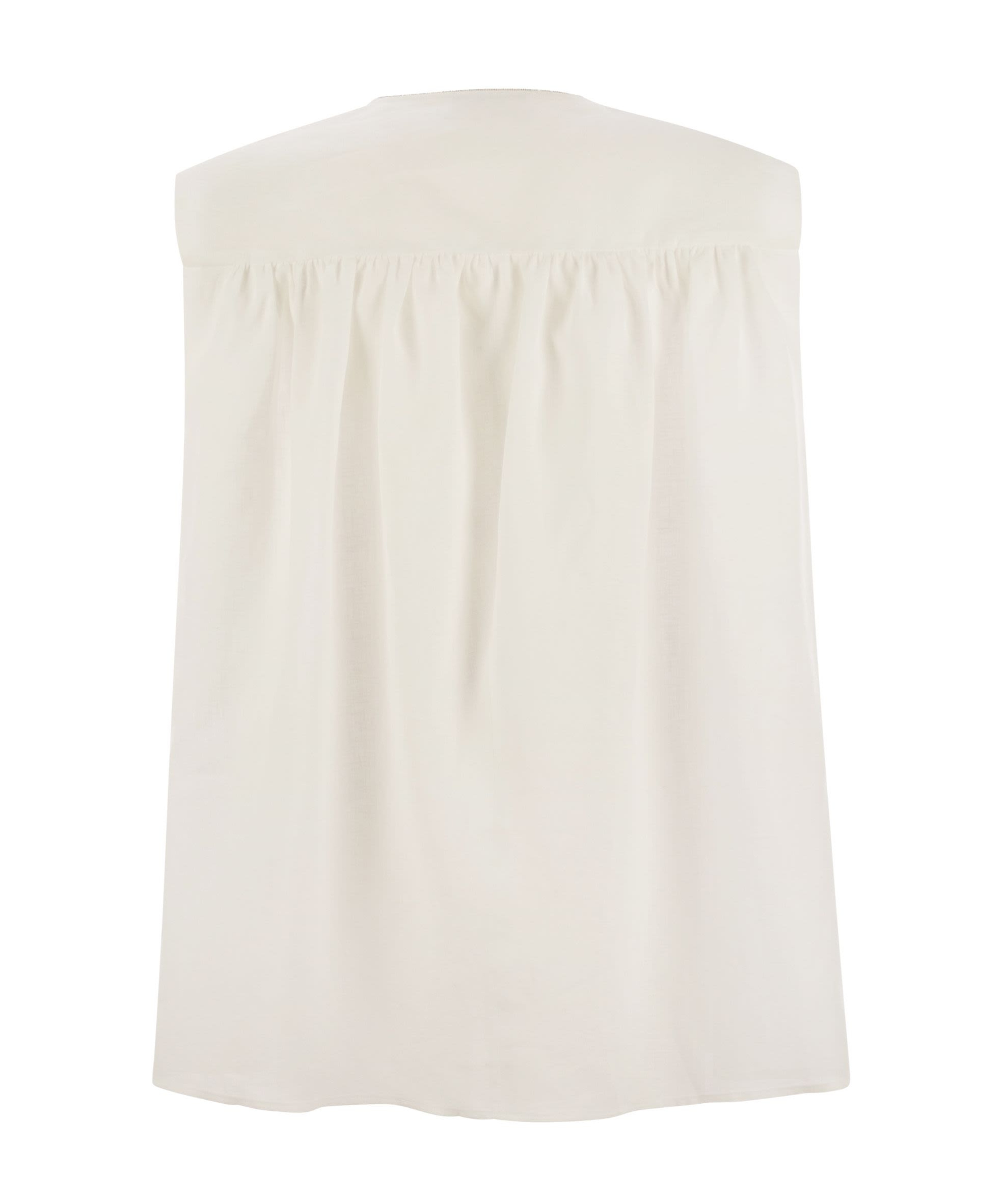 Fabiana Filippi Linen Blouse In White