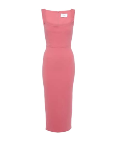 Alex Perry Portrait Midi Dress In Pink