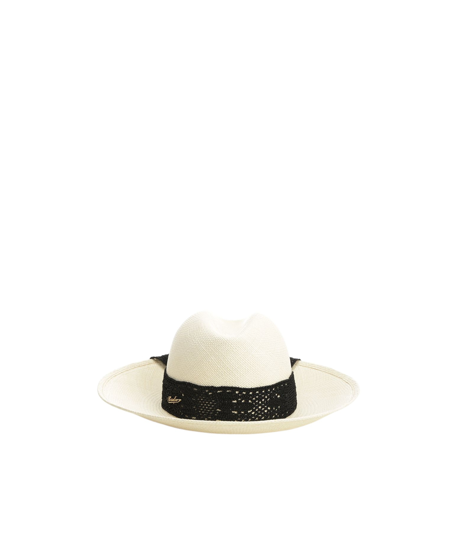 Borsalino Lace Trim Sun Hat In White