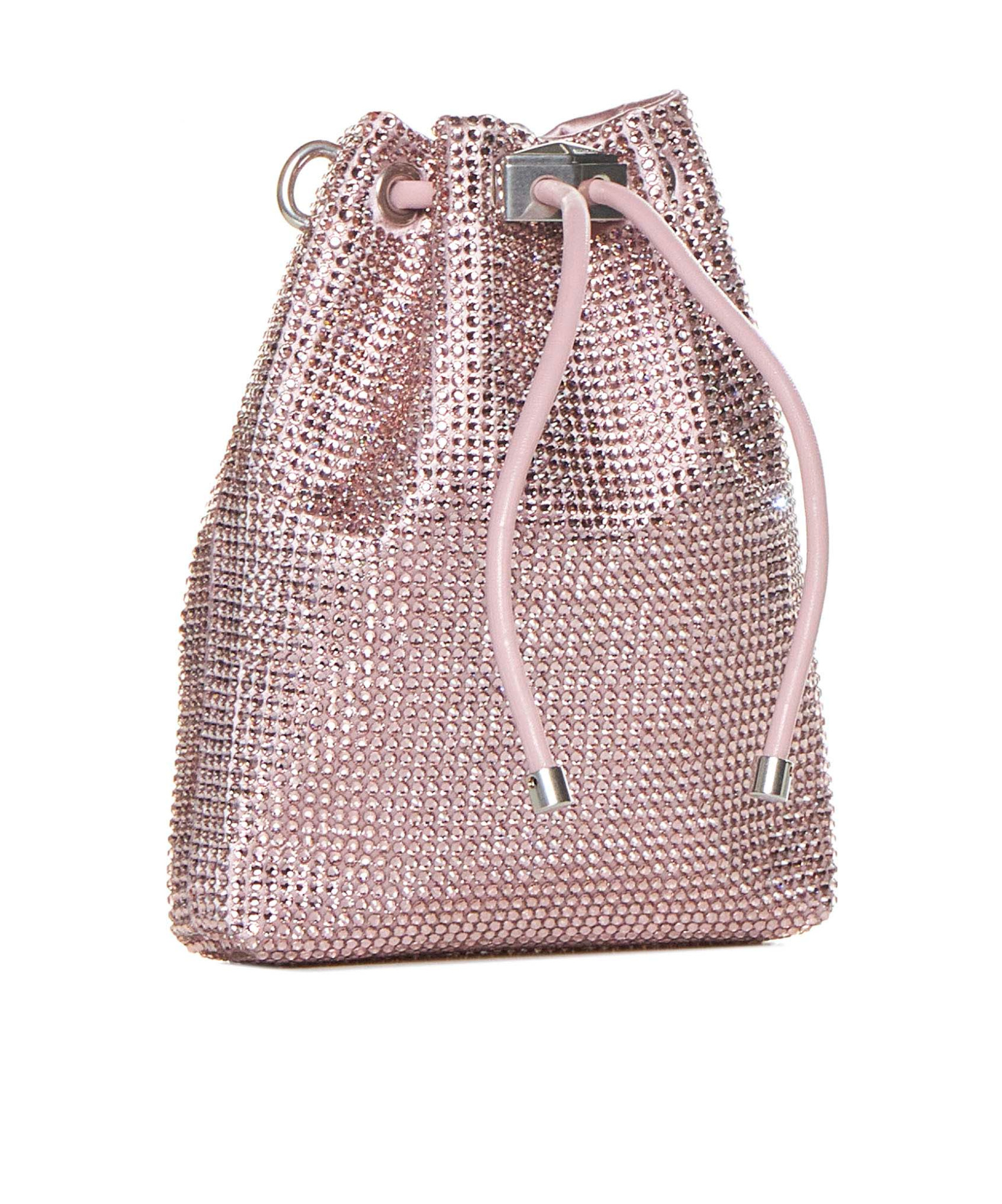 Jimmy Choo Women Bon Bon Rhinestone Satin Mini Bucket Bag In Multicolor