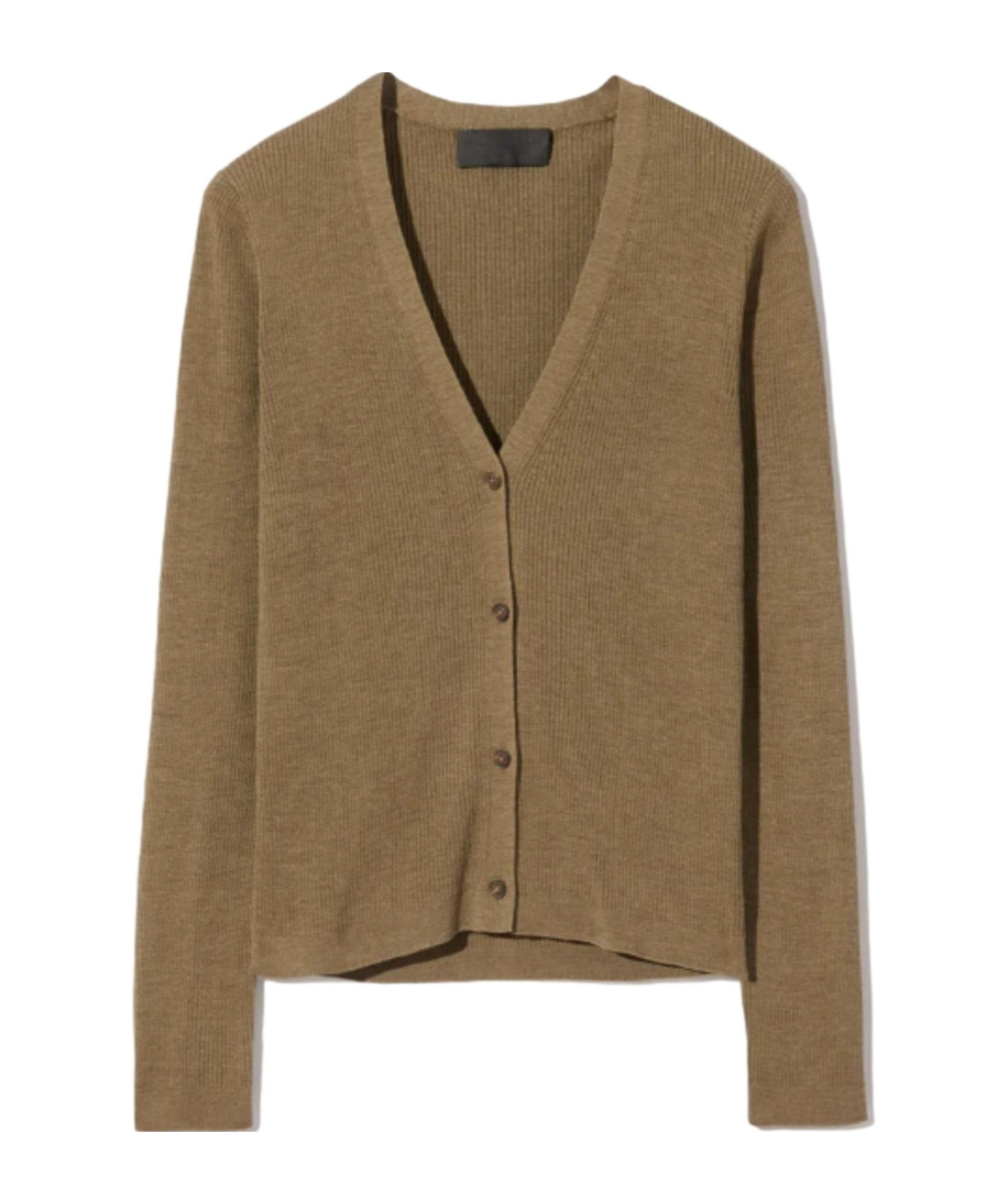 Nili Lotan V-neck Button Sweater In Brown