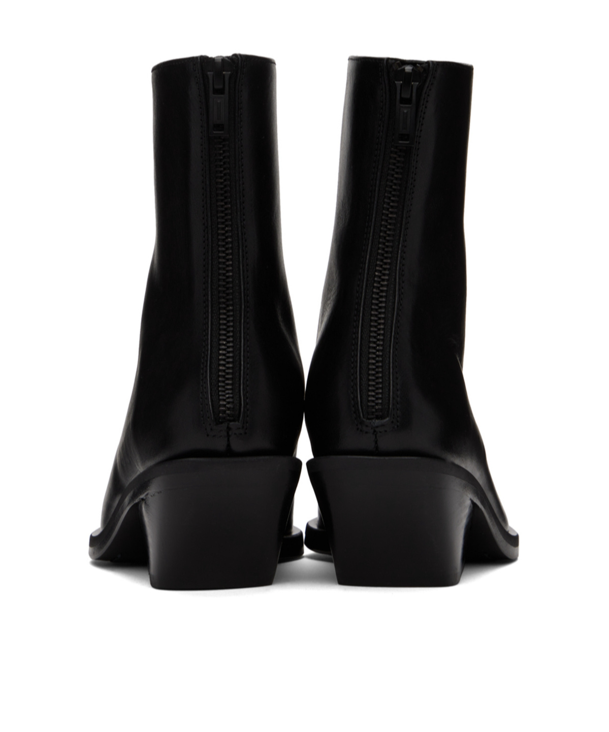 Ann Demeulemeester Rumi Zipper Detail Short Boots In Black